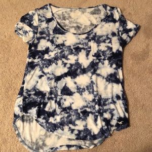 Hollister Blue Tie-Dye Top